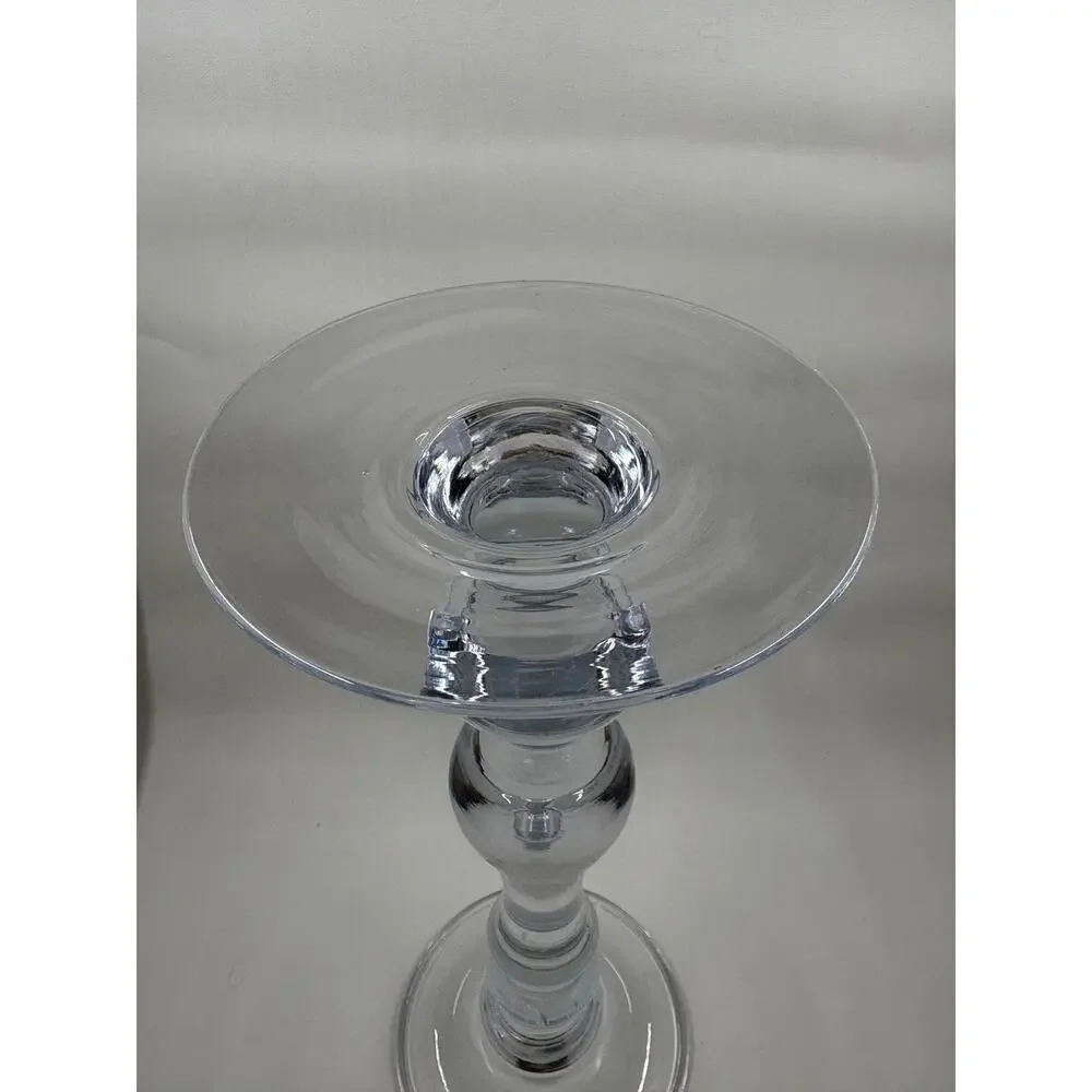Set of 2 Pottery Barn Glass Candle Stick Holder